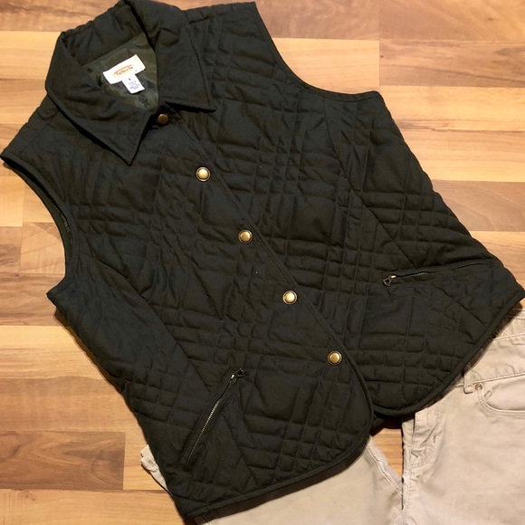 Talbots Jackets & Blazers - ⭐️WORN ONCE! Hunter green Talbots petites vest.